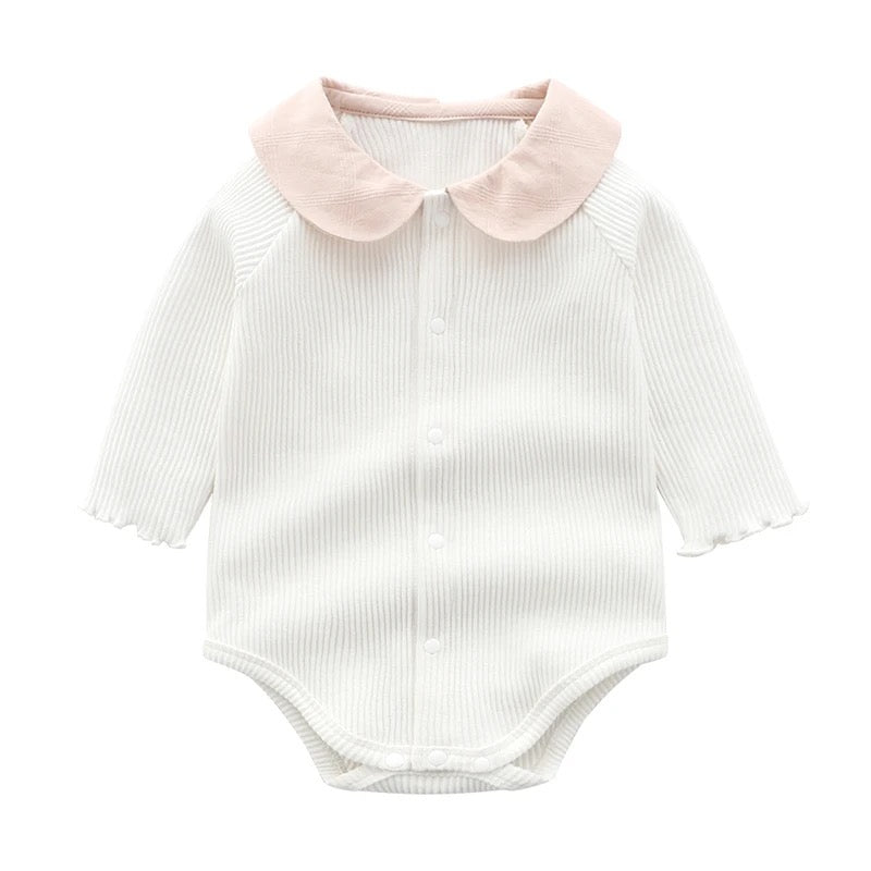 Round Collar Ripped Bodysuit
