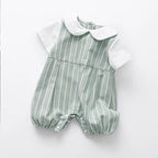 Round Collar Striped Bodysuit