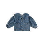 Denim Scalloped Collar Jacket