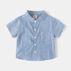 Short Sleeve Bishop Collar Shirt