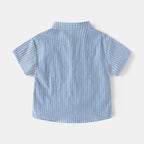 Short Sleeve Bishop Collar Shirt