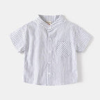 Short Sleeve Bishop Collar Shirt