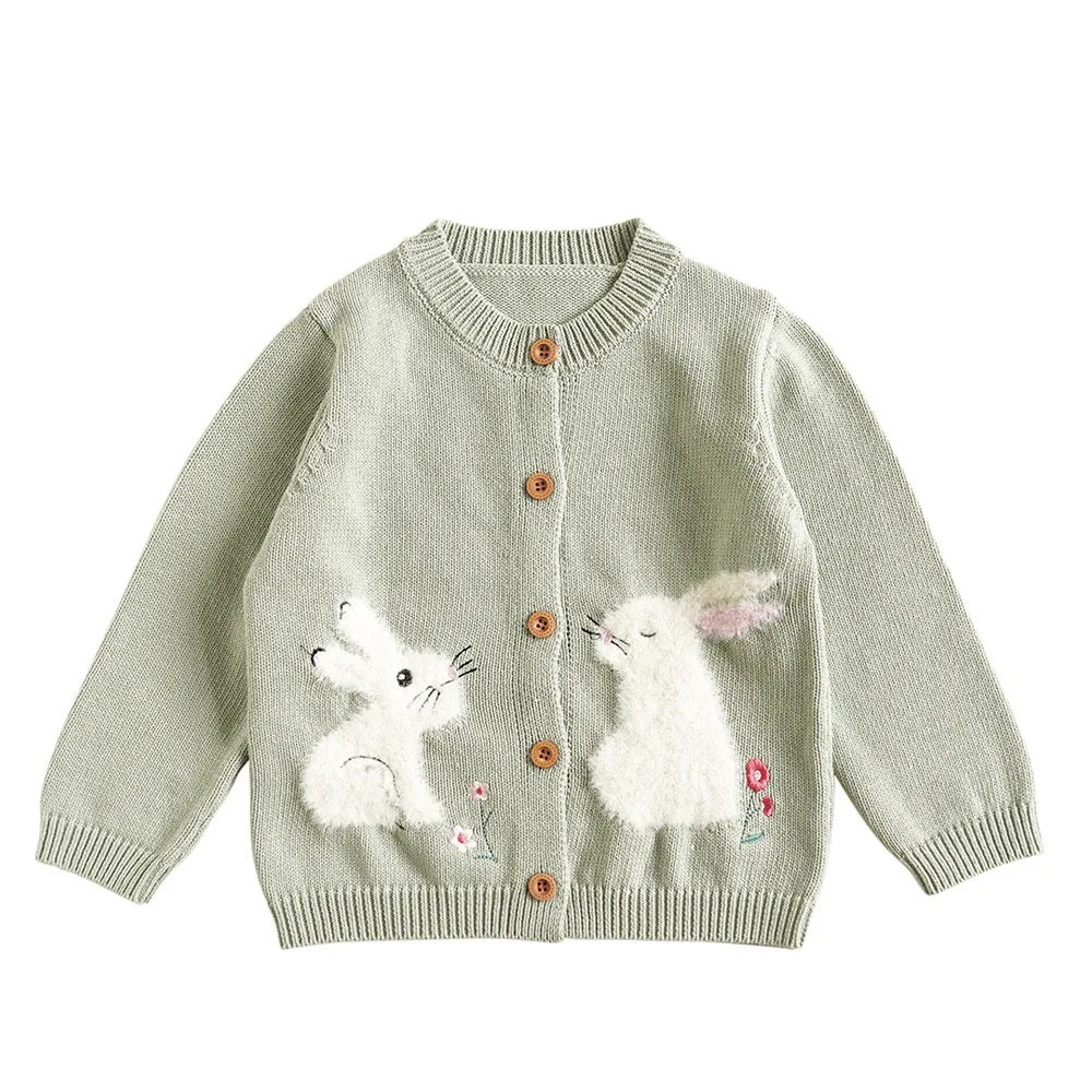 Knit Cardigan - Easter Bunny