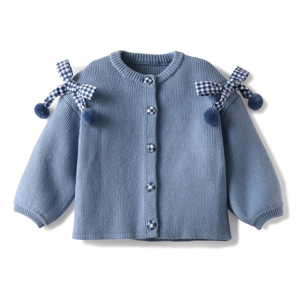 Knit Cardigan - Bow Sleeves