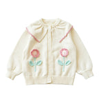 Flowery Knit Cardigan