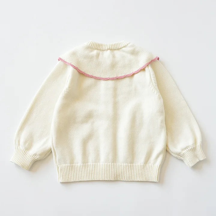 Flowery Knit Cardigan