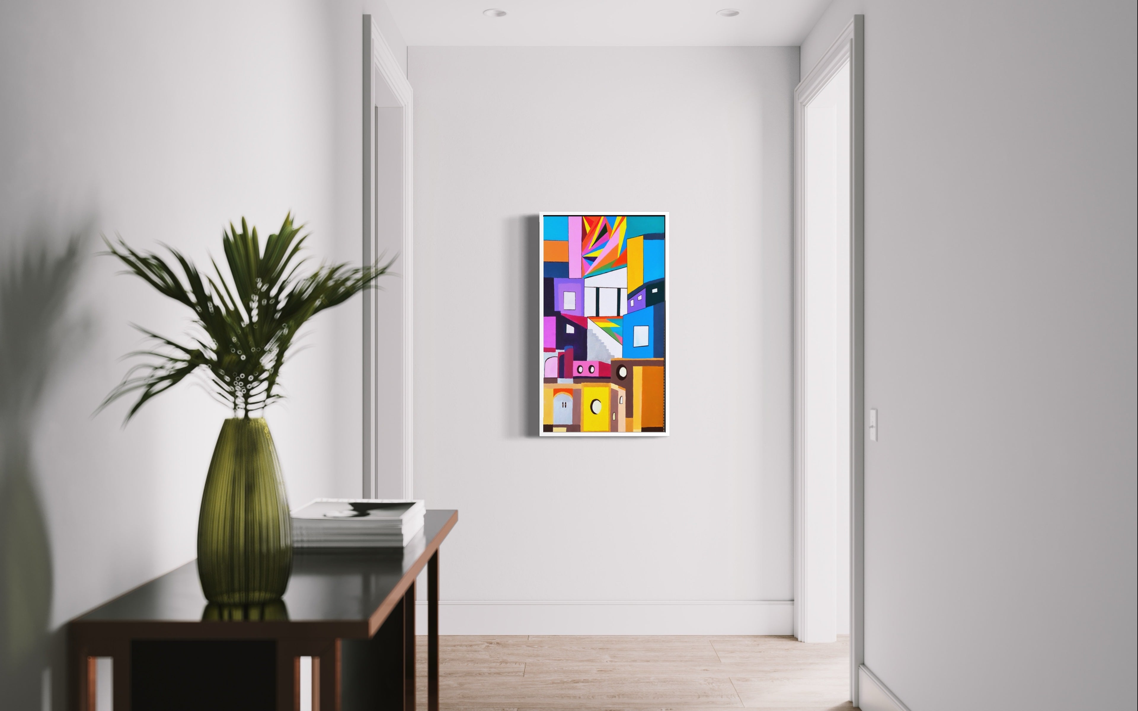 City Wall Acrylic Painting