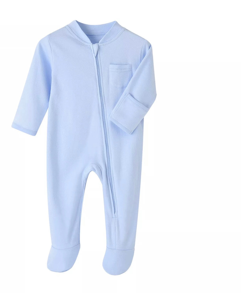 Sky-Blue Organic Bodysuit