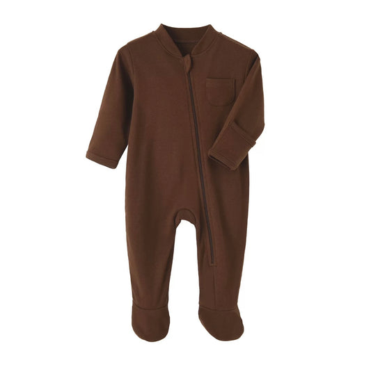 Chocolate Brown Organic Bodysuit