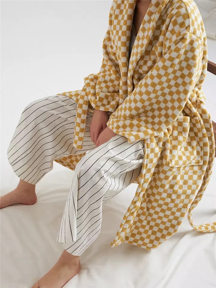 Checkerboard Bathrobe Unisex Collection