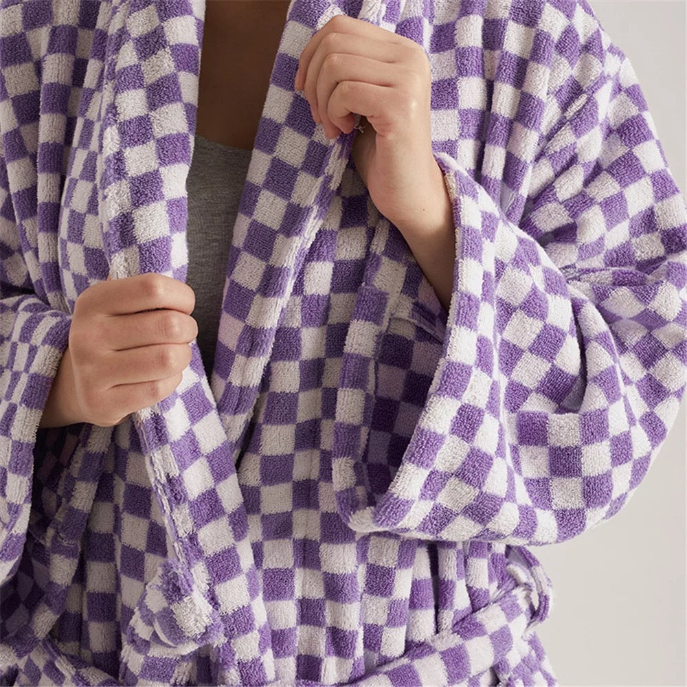 Checkerboard Bathrobe Unisex Collection