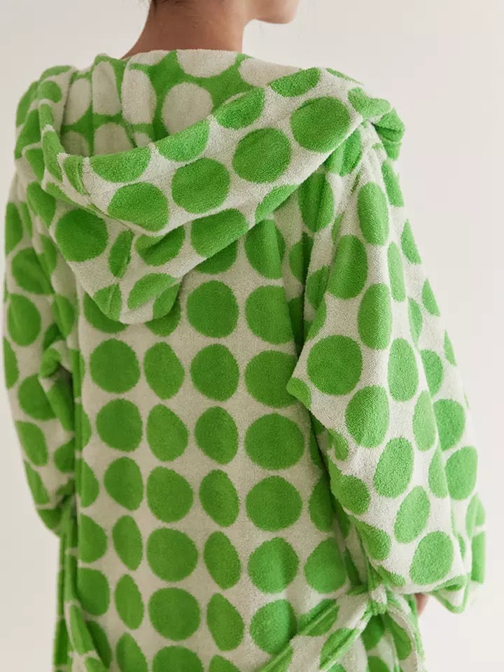 Polka Dots Cotton Bathrobe