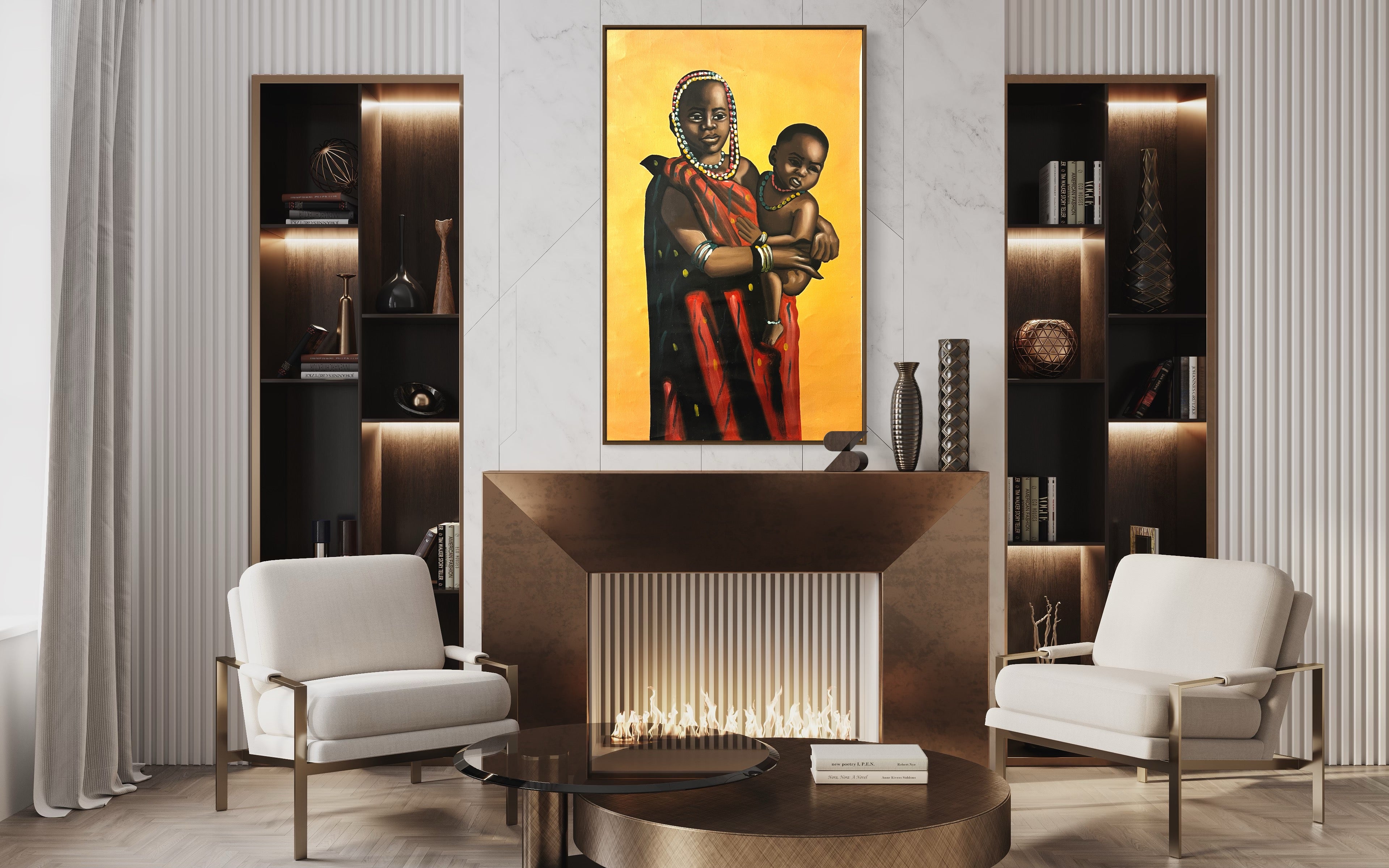 Ashanti Acrylic Painting